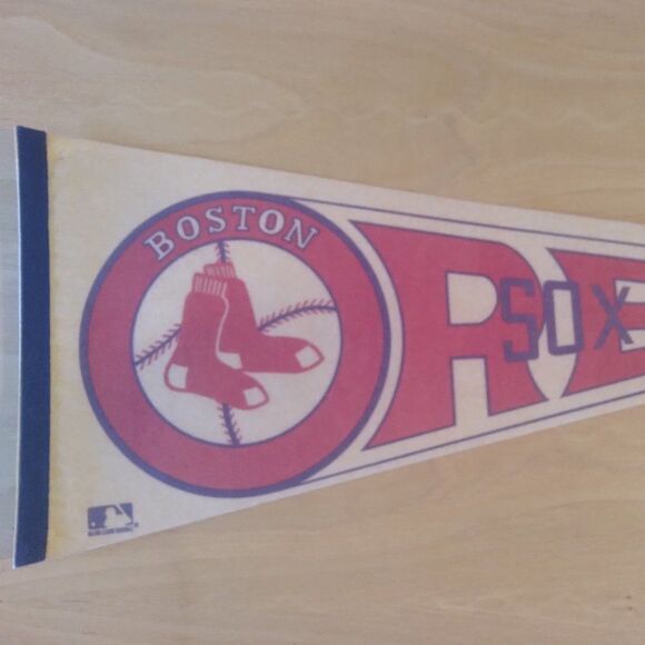 Vintage 60s Boston Red Sox MLB Pennant Flag - Picture 2 of 7